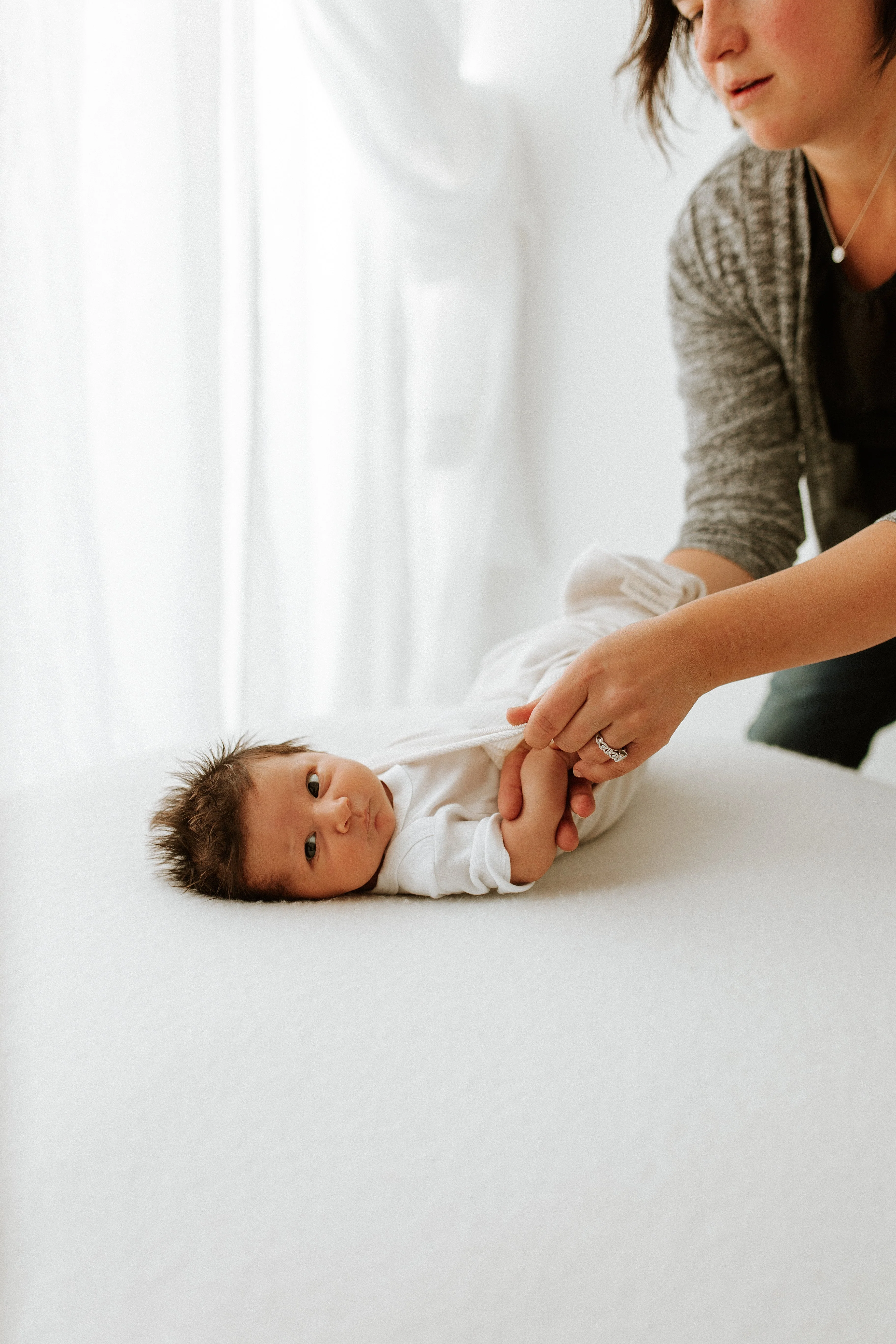 Bamboo Beige Swaddle Sleep Sack - Image 3